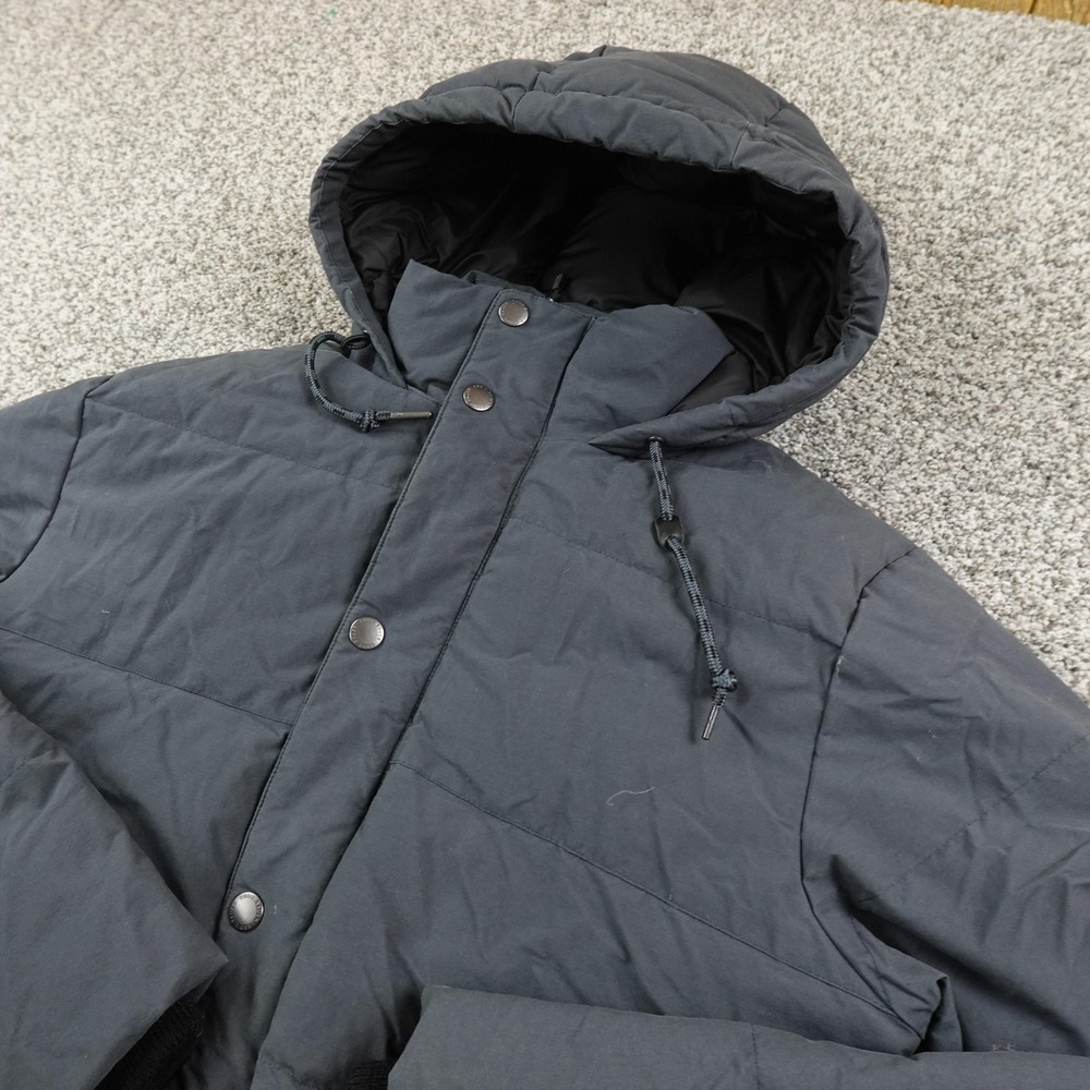 Eddie Bauer Jacket Mens M Gray Down Parka‎ Hooded Insulated Outdoor Winter Coat